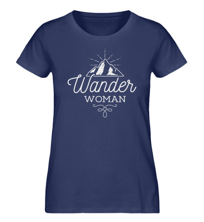 Wander Woman - Damen Premium Organic T-Shirt Navyblau