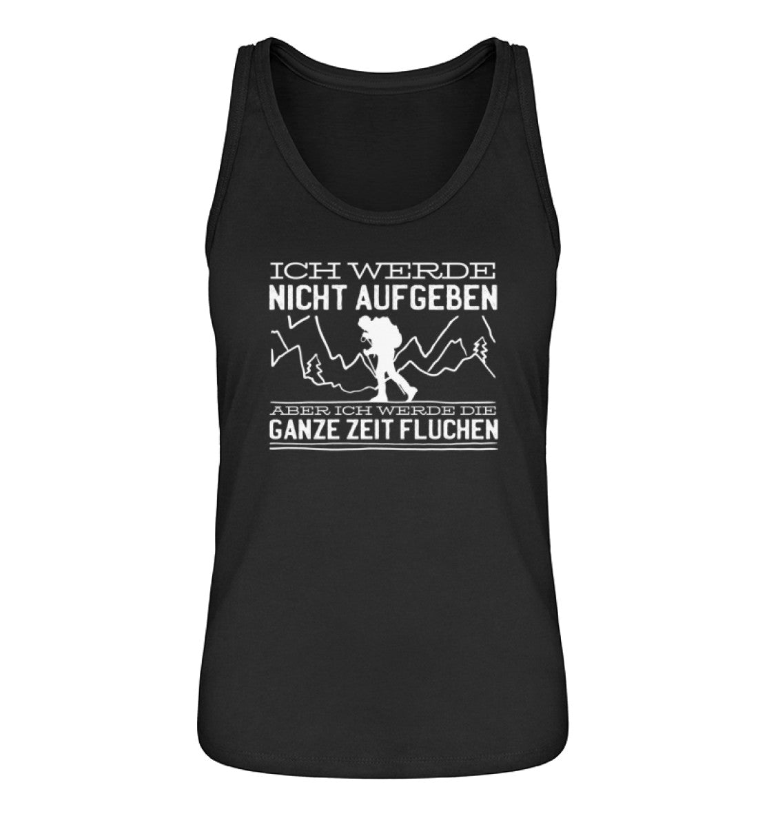 Ich werde nicht aufgeben aber fluchen - Damen Organic Tanktop' berge wandern Schwarz