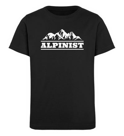 Alpinist - Kinder Premium Organic T-Shirt berge wandern Schwarz