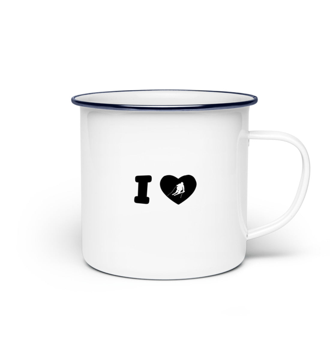 I Love Ski - Emaille Tasse ski