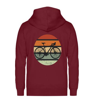 Fahrrad Vintage - Unisex Premium Organic Sweatjacke fahrrad Weinrot