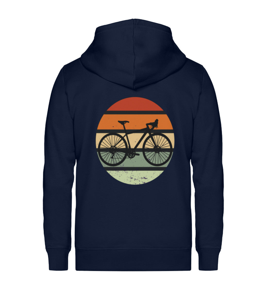 Fahrrad Vintage - Unisex Premium Organic Sweatjacke fahrrad Navyblau