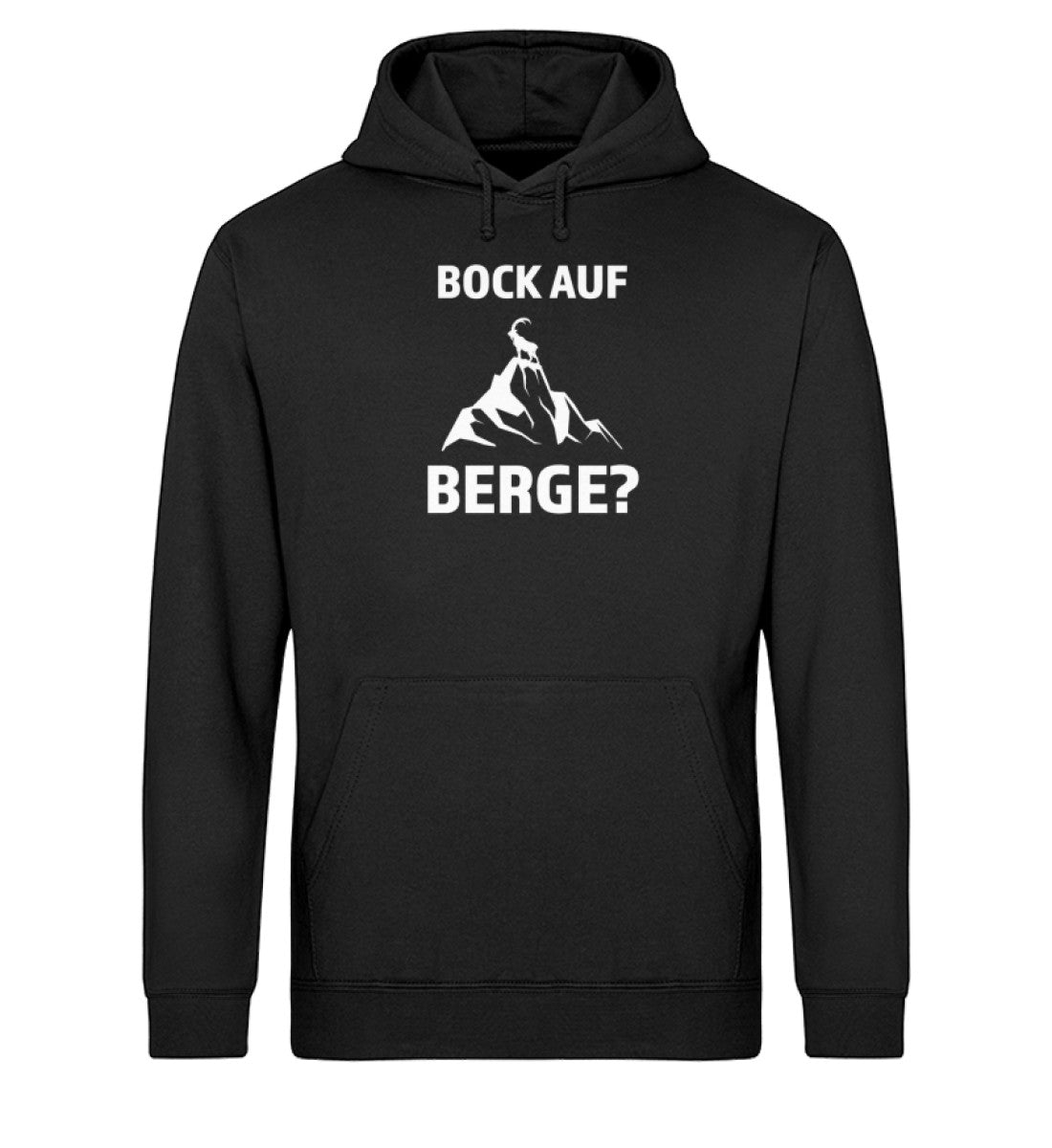 Bock auf Berge - Unisex Organic Hoodie berge Schwarz