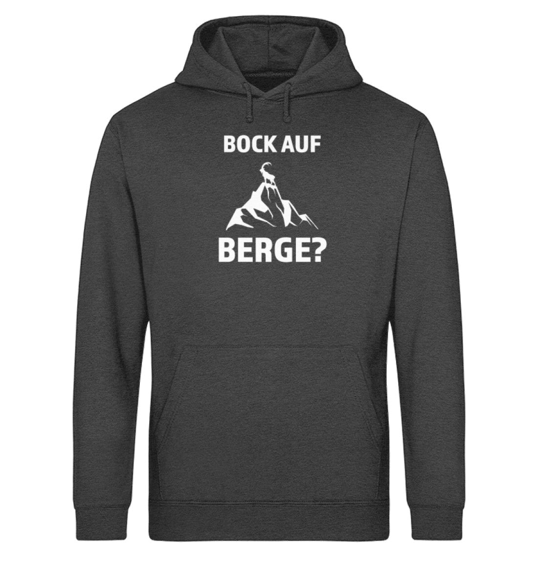 Bock auf Berge - Unisex Organic Hoodie berge Grau (meliert)