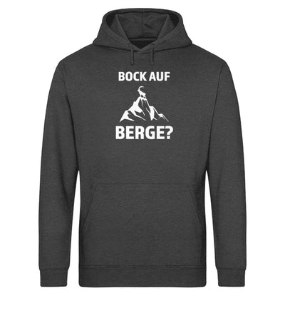 Bock auf Berge - Unisex Organic Hoodie berge Grau (meliert)