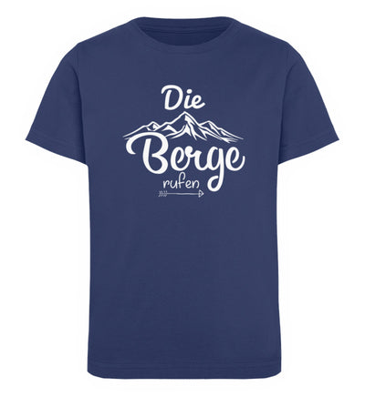 Berge rufen - Kinder Premium Organic T-Shirt berge wandern Navyblau