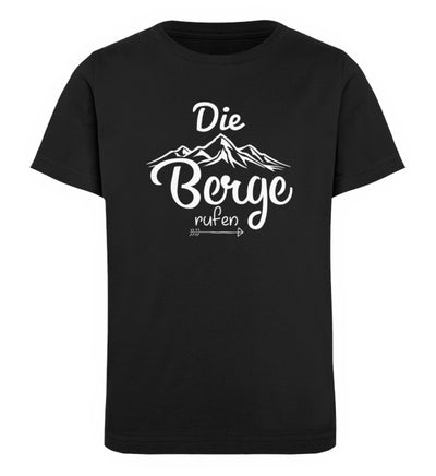 Berge rufen - Kinder Premium Organic T-Shirt berge wandern Schwarz