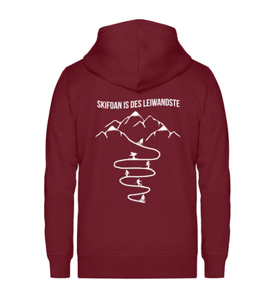 Skifoan is des leiwandste - Unisex Premium Organic Sweatjacke klettern ski Weinrot