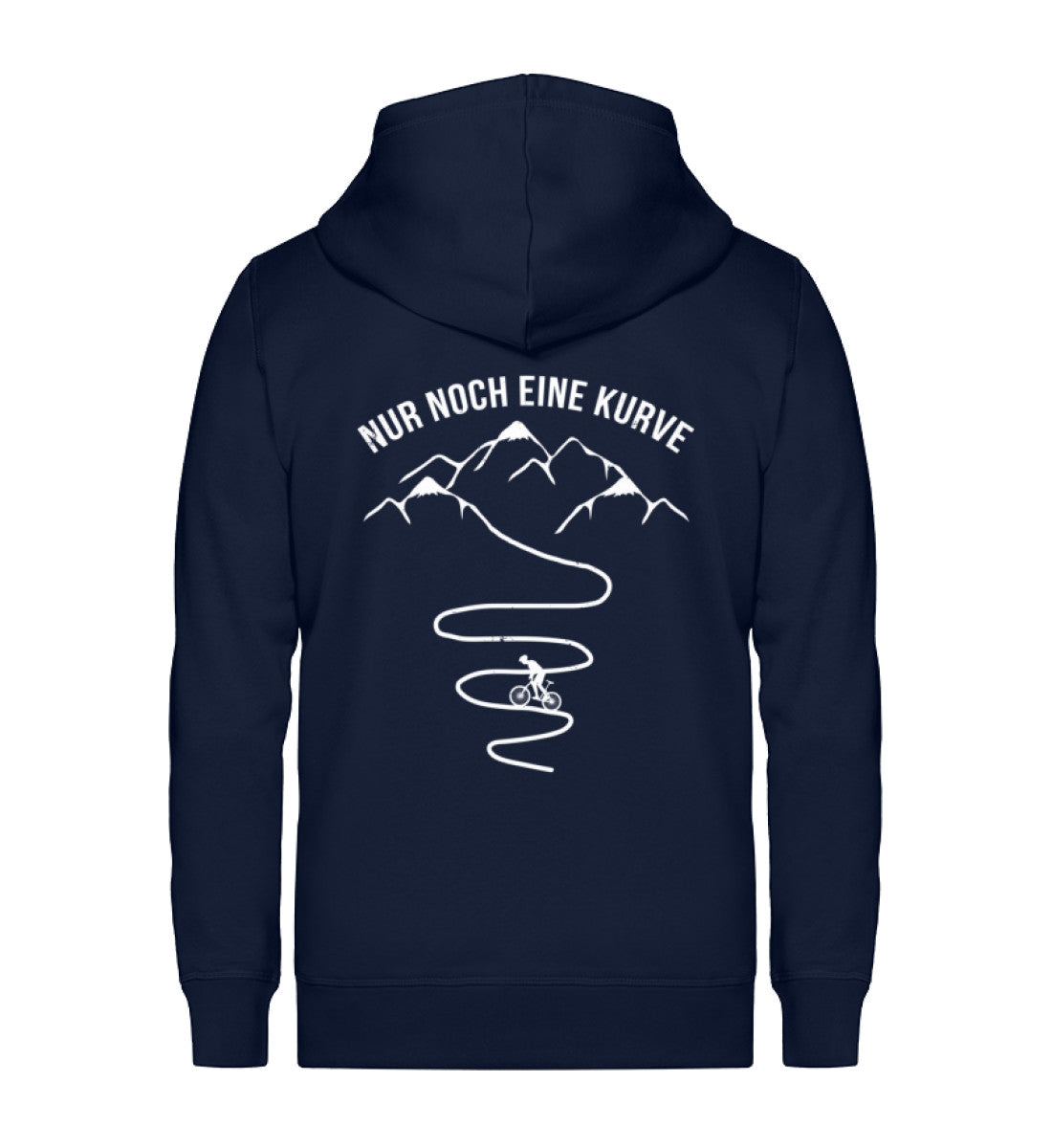 Nur noch eine Kurve und Radfahrer ~ - Unisex Premium Organic Sweatjacke Navyblau