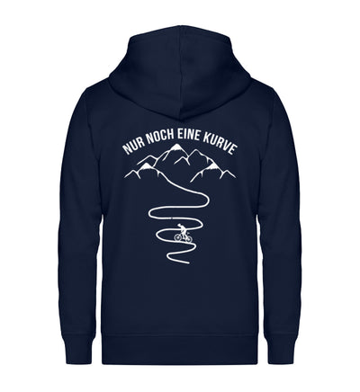 Nur noch eine Kurve und Radfahrer ~ - Unisex Premium Organic Sweatjacke Navyblau