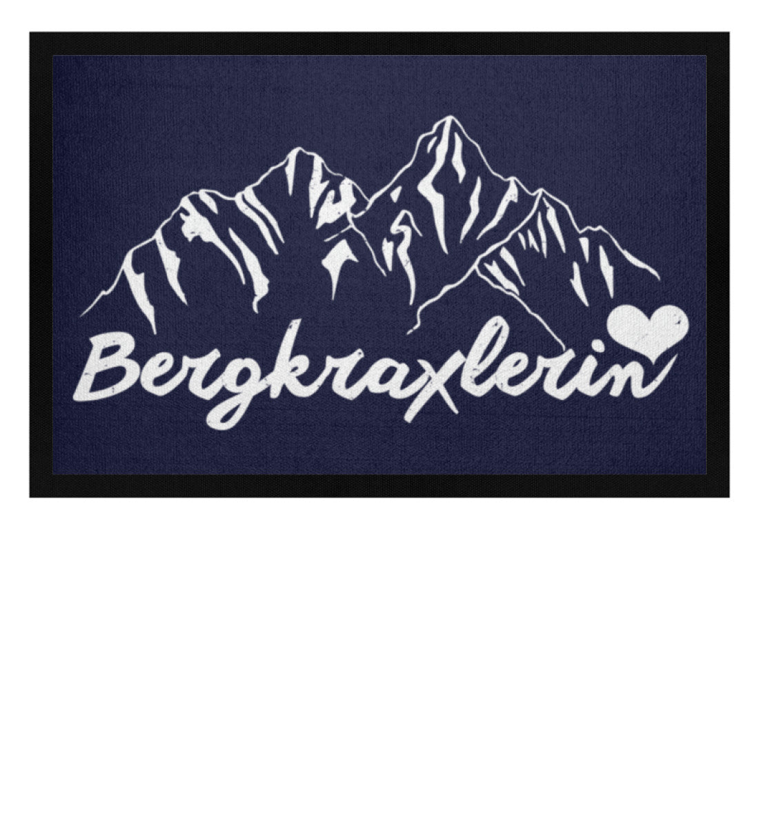 Bergkraxlerin - Fußmatte mit Gummirand berge wandern Navy