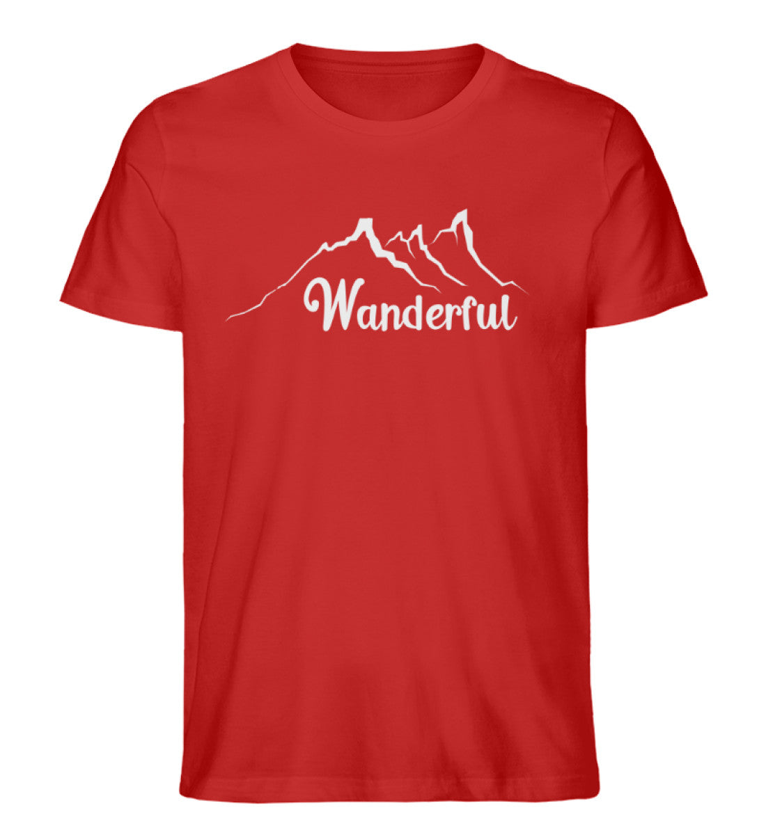 Wanderful - Herren Organic T-Shirt wandern Rot