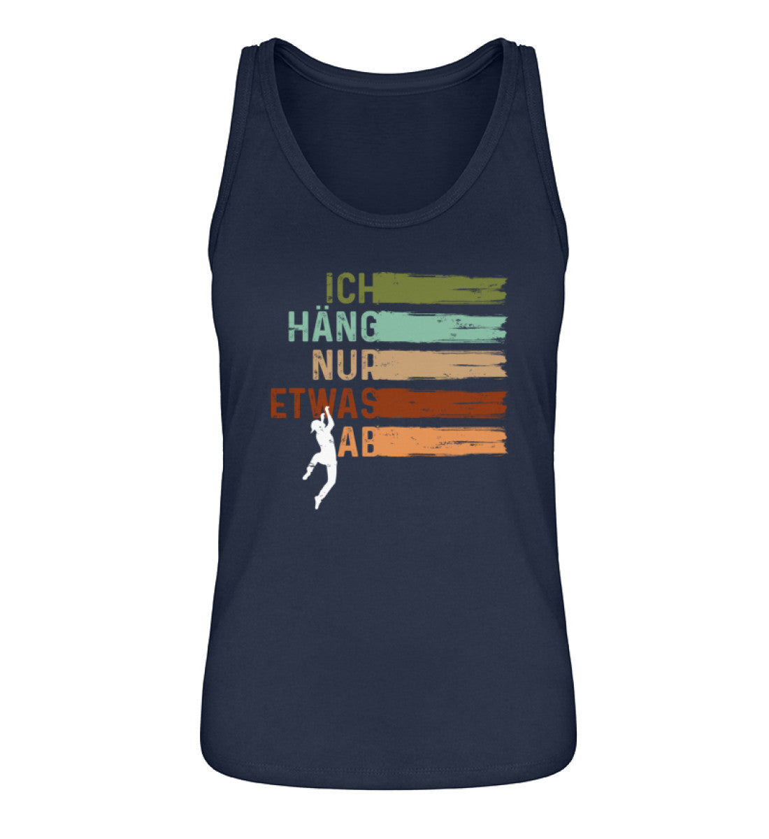 Ich häng nur etwas ab - Damen Organic Tanktop klettern Navyblau