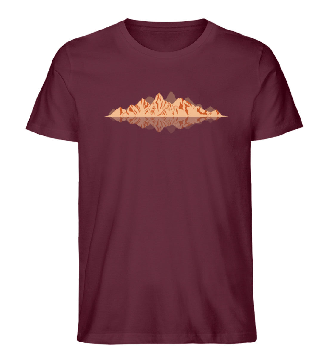 Berge Reflektion - Herren Premium Organic T-Shirt berge Weinrot