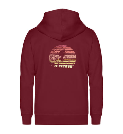 Ski Vintage - (S.K) - Unisex Premium Organic Sweatjacke klettern Weinrot