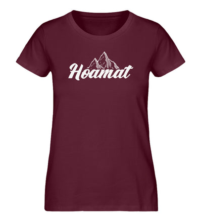 Hoamat - Damen Organic T-Shirt berge Weinrot