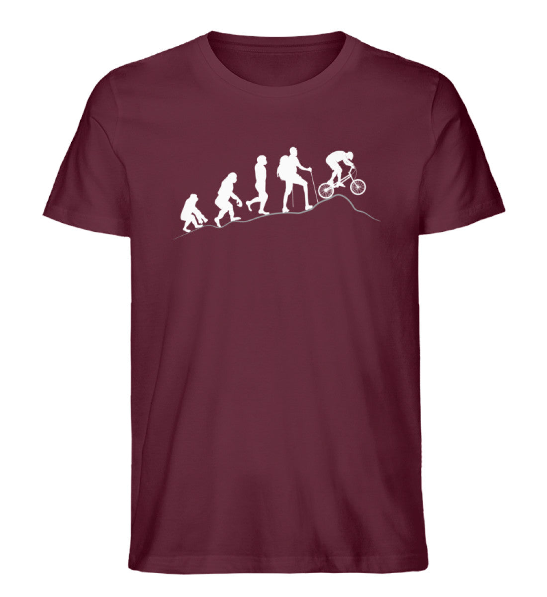 Mountainbike Evolution - Herren Premium Organic T-Shirt mountainbike Weinrot