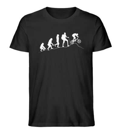 Mountainbike Evolution - Herren Premium Organic T-Shirt mountainbike Schwarz