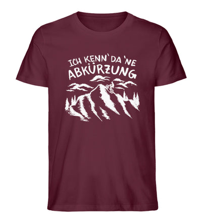 Ich kenn da ne Abkürzung - Herren Premium Organic T-Shirt berge Weinrot