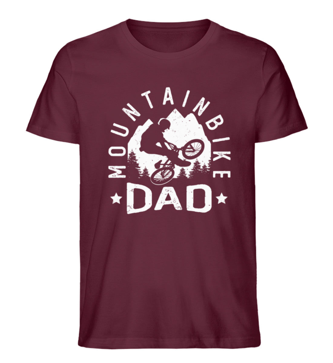 Mountainbike Dad - Herren Premium Organic T-Shirt mountainbike Weinrot